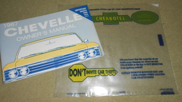 1967 Chevrolet Chevelle Owner's Manual Set