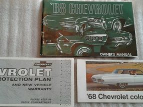 1968 Chevrolet Caprice Owner's Manual Set