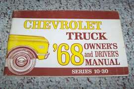 1968 Chevrolet Truck 10-30 Series Owner's Manual