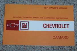 1971 Chevrolet Camaro Owner's Manual