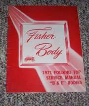 1971 Chevrolet Impala Folding Top Fisher Body Service Manual