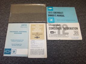 1972 Chevrolet Caprice Owner's Manual Set