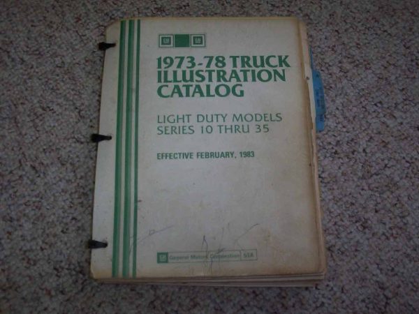 1975 Chevrolet Truck Silverado C10 C20 C30 K10 K20 K30 Parts Catalog Manual