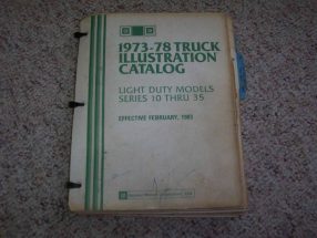 1978 Chevrolet Truck Silverado C10 C20 C30 K10 K20 K30 Parts Catalog Manual