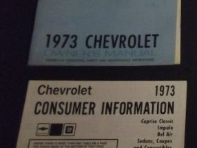 1973 Chevrolet Caprice Owner's Manual Set