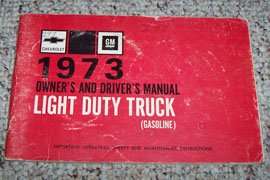 1973 Chevrolet Light Duty Truck Owner's Manual