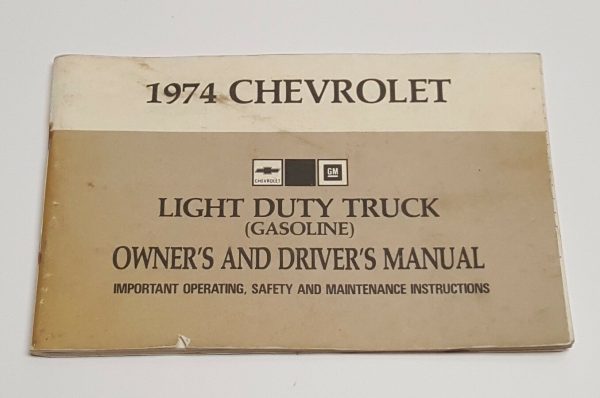 1974 Chevrolet Blazer Owner's Manual