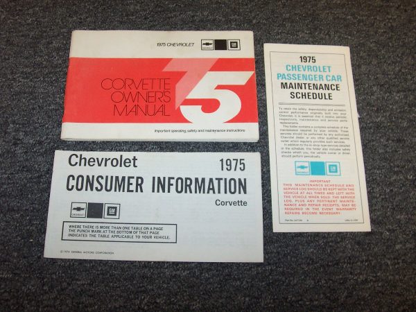 1975 Chevrolet Corvette Owner's Manual Set