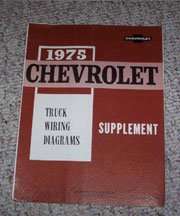 1975 Chevrolet Silverado Truck Wiring Diagrams Manual Supplement