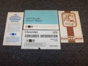 1976 Chevrolet Impala, Caprice Owner's Manual Set