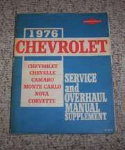 1976 Chevrolet Caprice Service Manual Supplement