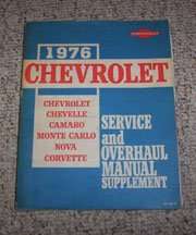 1976 Chevrolet Corvette Service Manual Supplement