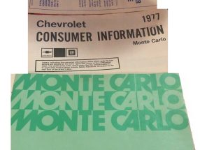 1977 Chevrolet Monte Carlo Owner's Manual Set
