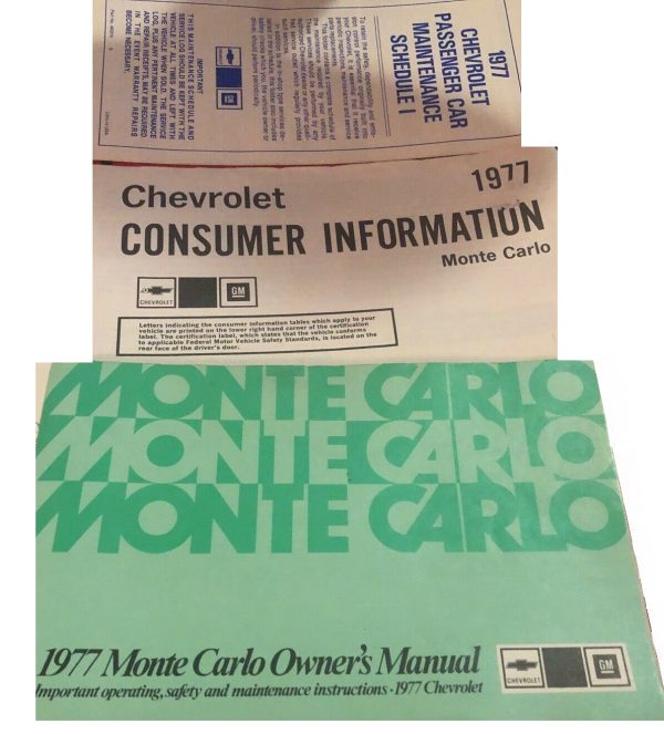 1977 Chevrolet Monte Carlo Owner's Manual Set