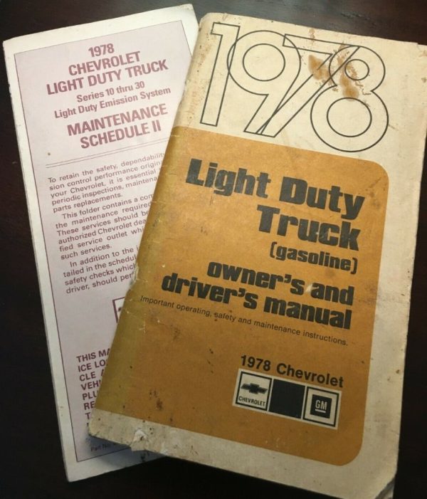 1978 Chevrolet Blazer Owner's Manual Set