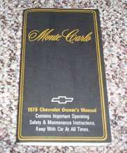 1979 Chevrolet Monte Carlo Owner's Manual