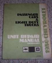 1980 Chevrolet Impala Unit Repair Manual 1980 Chevrolet Impala Unit Repair Manual