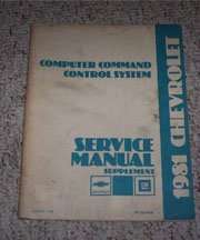 1981 Chevrolet Impala Computer Command Control System Service Manual Supplement
