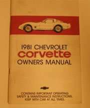 1981 Chevrolet Corvette Owner's Manual