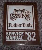 1982 Chevrolet El Camino Fisher Body Service Manual