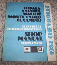 1982 Chevrolet Impala Electrical Troubleshooting Shop Manual Supplement