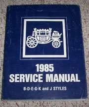 1985 Chevrolet Monte Carlo Fisher Body Service Manual