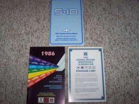 1986 Chevrolet S-10 Blazer Owner's Manual Set