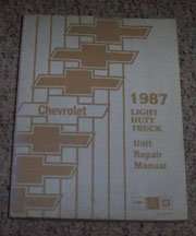 1987 Chevrolet Van Unit Repair Manual