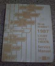 1987 Chevrolet Silverado Light Duty Truck 10-30 Series Service Manual