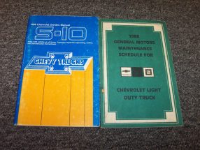 1988 Chevrolet S-10 Owner's Manual Set