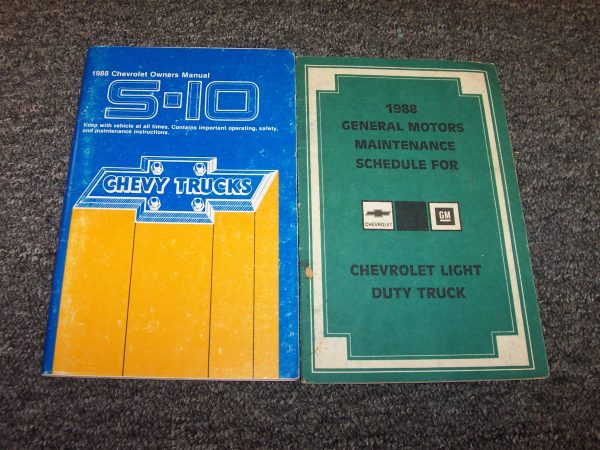 1988 Chevrolet S-10 Owner's Manual Set