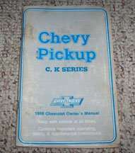1988 Chevrolet Silverado C/K Pickup Truck Owner's Manual