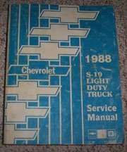 1988 Chevrolet S-10 & S-10 Blazer Shop Service Repair Manual