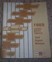 1989 Chevrolet Van Unit Repair Manual