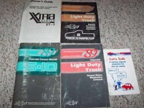 1989 Chevrolet S-10 Blazer Owner's Manual Set