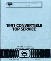 1991 Chevrolet Camaro Convertible Service Manual Supplement