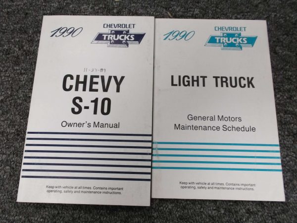 1990 Chevrolet S-10 Blazer Owner's Manual Set