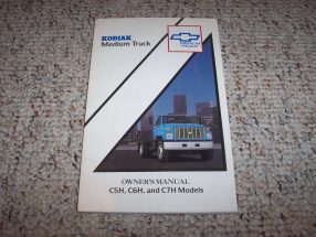 1990 Chevrolet Kodiak Medium Duty Truck Owner's Manual