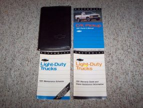 1991 Chevrolet C/K Pickup Truck Owner's Manual Set