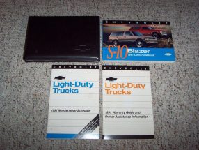 1991 Chevrolet S-10 Blazer Owner's Manual Set
