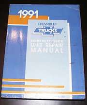 1991 Chevrolet Van Unit Repair Manual
