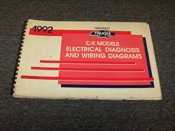 1992 Chevrolet C/K Pickup Truck Large Format Electrical Diagnosis & Wiring Diagrams Manual