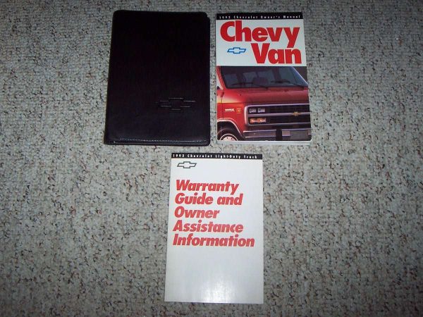 1992 Chevrolet Van Owner's Manual Set