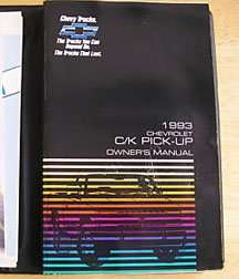 1993 Chevrolet Silverado C/K Pickup Truck Owner Operator User Guide Manual