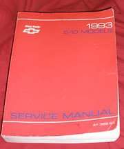 1993 Chevrolet S-10 & S-10 Blazer Service Manual