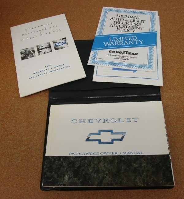 1994 Chevrolet Caprice Owner's Manual Set
