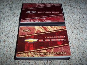 1998 Chevrolet Tahoe, Suburban Owner's Manual Set