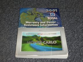 2001 Chevrolet Monte Carlo Owner's Manual Set
