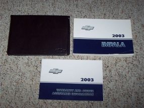 2003 Chevrolet Impala Owner's Manual Set