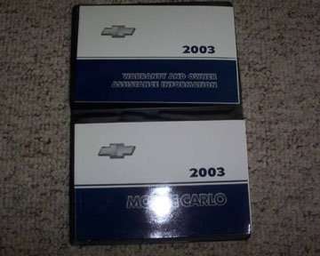 2003 Chevrolet Monte Carlo Owner's Manual Set 2003 Chevrolet Monte Carlo Owner's Manual Set